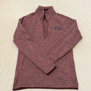 FREE SHIPPING pink Patagonia half zip sweater